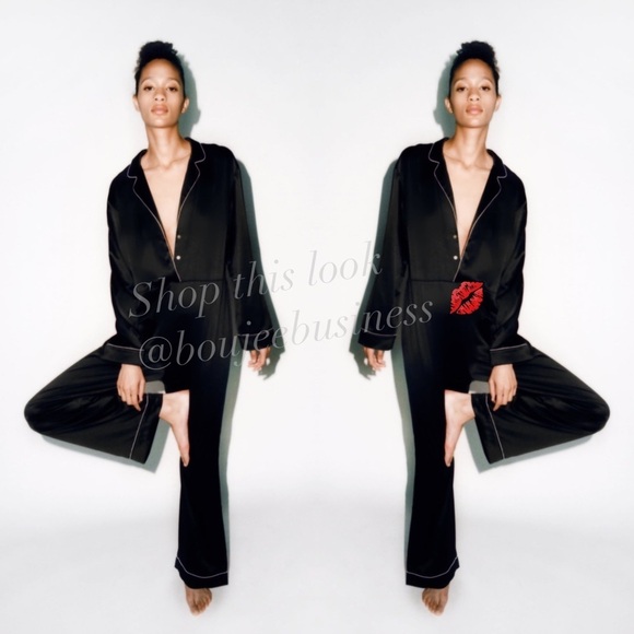 ZARA Piped Satin Effect Jumpsuit - BNWT - Exquisite Lounge Wear - Picture 5 of 5